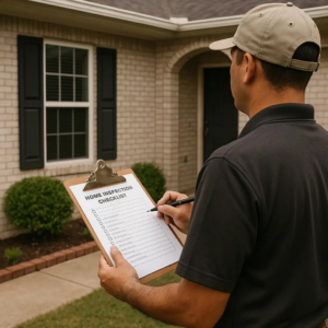 Home inspector inspecting a home in pittsburgh pa