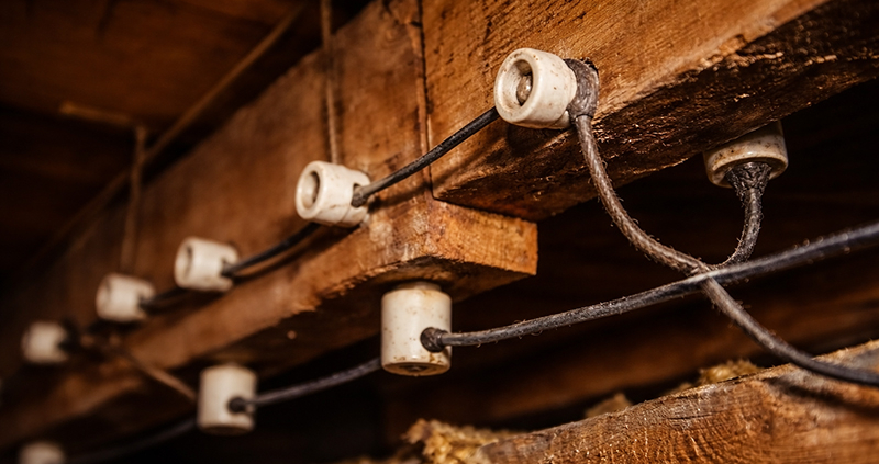 Wiring in the walls of a Pittsburgh area home