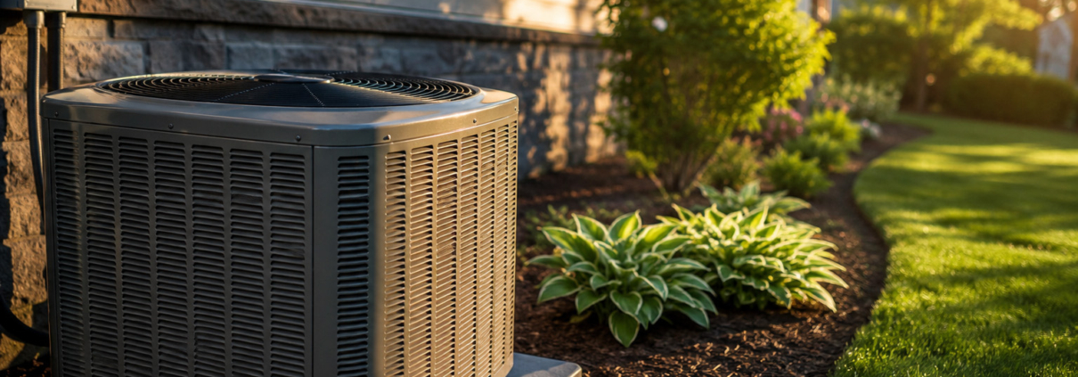 Air conditioner during inspection of a Pittsburgh home