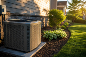 Air conditioner during inspection of a Pittsburgh home
